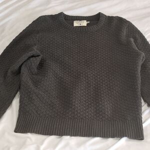 The Normal Brand Textured Charcoal Green Sweater